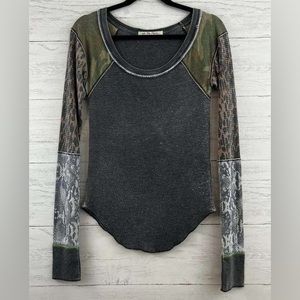 Free People | We The Free Mixed Print Long Sleeve Thermal Top